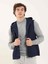 Lacivert Erkek Slim Fit Düz Casual Kapüşonlu Yelek Mont - 97125 2