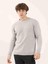 Gri Erkek Slim Fit O Yaka Triko - 97369 1