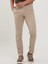 Krem Erkek Slim Fit Petek Desenli Casual Pantolon - 103204 3