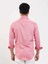 Açık Kırmızı Erkek Slim Fit Düz Brent Düğmeli Yaka Uzun Kol Gömlek - 102439 3