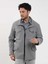 Gri Erkek Regular Fit Düz Casual Dik Yaka Mont - 98155 1