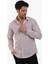 Slim Fit Düğmeli Yaka Bordo Erkek Gömlek DU1234013021 2