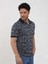 Lacivert Erkek Slim Fit Desenli Polo Yaka Tshirt - 105239 4