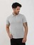 Gri Erkek Slim Fit Baklava Desenli Polo Yaka T-shirt 4