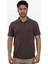 Kahverengi Erkek Slim Fit Düz Polo Yaka Tshirt - 105111 2