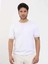 Beyaz Erkek Slim Fit Düz O Yaka Triko 2