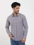 Kahverengi Erkek Slim Fit Puantiyeli Brent Düğmeli Yaka Uzun Kol Gömlek - 104359 2