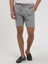 Gri Erkek Slim Fit Çizgili Casual Short - 104668 3