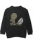 Noodle Mummy Mumya Totem Makarna Komik Baskılı Çocuk Sweatshirt Siyah Sweat 1