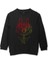 Bozkurt Kurt Kafası Wolf Sarı Kırmızı Baskılı Çocuk Sweatshirt Siyah Sweat 1