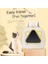 Kedi Sırt Çantası Taşınabilir Sırt Çantası Kedi Çantası Tuval Okul Çantası Şeffaf Büyük Kapasiteli (Yurt Dışından) 4