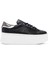 Kadın Siyah Bağcıklı Kalın Tabanlı Deri Sneaker 24Wfd371014 1