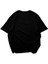 Mikrofon ve Yıldız Tasarım Baskılı Oversize Unisex Siyah T-Shirt 4