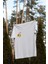 Ay Çiçeği Tasarım Baskılı Oversize Unisex Beyaz T-Shirt 2