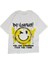 Be Yourself Yazılı Göz Kırpma Emojisi Tasarım Baskılı Oversize Unisex Beyaz T-Shirt 4