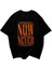 Now Or Newer Tasarım Baskılı Oversize Unisex Siyah T-Shirt 3