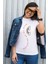 Sunshine On My Mind Yazılı Gökkuşağı Tasarım Baskılı Oversize Unisex Beyaz T-Shirt 1