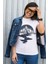 Sihirli Dağ Tasarım Baskılı Oversize Unisex Siyah T-Shirt 2