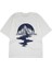 Sihirli Dağ Tasarım Baskılı Oversize Unisex Siyah T-Shirt 3
