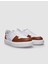 Deri Beyaz - Taba Bağcıklı Erkek Sneaker 2