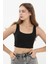 Siyah Askılı Crop Top Bluz 3