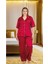 Kırmızı Düz Kısa Kollu 2XL-3XL-4XL Beden Pijama Takımı 1