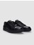 %100 Hakiki Deri Siyah Bağcıklı Erkek Sneaker 2