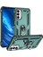 Samsung Galaxy M23 Kickstand Zırhlı Manyetik Halkalı Telefon Kılıfı Sağlam Koruyucu Askeri Sınıf Darbeye Dayanıklı Kılıf (Yurt Dışından) 1