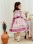 Pembe Royal Vintage Kız Bebek Elbise,doğum Günü Elbise,fotoğraf Çekim Elbise,0-10 Yaş Uygun 4