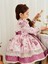 Pembe Royal Vintage Kız Bebek Elbise,doğum Günü Elbise,fotoğraf Çekim Elbise,0-10 Yaş Uygun 2