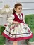 Krem Bordo Vintage Kız Bebek Elbisesi,doğum Günü,fotoğraf Çekim Elbise,0-10 Yaş Uygun 5