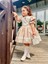 Kapiçino Dantelli Vintage Kız Bebek Elbisesi,doğum Günü,fotoğraf Çekim Elbise,0-12 Yaş Uygun 5