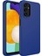 Galaxy A04S Kılıf Metal Çerçeve ve Buton Tasarımlı Silikon Luna Kapak-Lacivert 1