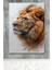 Soyut Aslan Lion Ev Ofis Salon Hd Kanvas Tablo 1