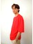 Erkek Pamuklu Nefes Alan Yumuşacık Oversize Basic Kırmızı Tshirt 2