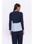 Match Detaylı Uzun Kol Çizgili Sweatshirt Lacivert 5