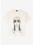 Bisiklet Yaka Nakışlı Kırık Beyaz Kadın T-Shirt F4WL-TST0356 1