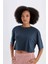 Defactofit Crop Bisiklet Yaka Sporcu Modal Kısa Kollu TIŞÖRT D2978AX24HS 1