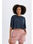 Defactofit Crop Bisiklet Yaka Sporcu Modal Kısa Kollu TIŞÖRT D2978AX24HS 3