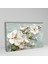 Tekli Yatay Kanvas Duvar Tablosu Gri Tabanlı Büyük Çiçekler 2