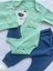 Sevimli Panda Desenli Şapkalı Unisex Bebek 3'lü Body Takım 5