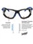 Mavi Siyah Kenar Seffaf PC Gözlük, Solus 1000 S1101sgafkt-eu, Koruyucu Kullanım Tipi 5