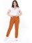 Kadın Büyük Beden Oranj 5 Cepli Likralı Kot Pantolon 65N38099 3