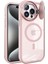 Apple iPhone 15 Pro Max Uyumlu Teleskop Lens Korumalı Tasarımlı Renkli Magsafe Kılıf - Pembe 2