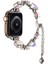 Apple Watch Uyumlu 40MM KRD-115 Renkli Taş Tasarımlı Kordon-Lila 4