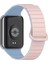 Xiaomi Redmi Watch 4 Silikon Kordon KRD-105 Strap Kayış-Pembe-Mavi 1