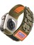 Apple Watch Uyumlu 44MM KRD-112 Orbital Örgülü Halat Tasarımlı Naylon Kumaş Hasır Kordon-Yeşil 2