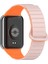 Xiaomi Mi Band 8 Pro Silikon Kordon KRD-105 Strap Kayış-Pembe-Turuncu 1