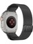 Apple Watch Uyumlu Ultra 49MM KRD-107 Metal Hasır Kordon-Siyah 2