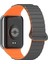 Xiaomi Mi Band 8 Pro Silikon Kordon KRD-105 Strap Kayış-Gri-Turuncu 1